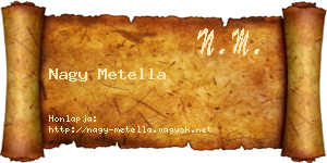 Nagy Metella névjegykártya