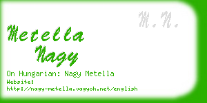 metella nagy business card